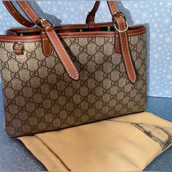 Beige and Brown Shoulder Bag, New - Picture 4 of 15